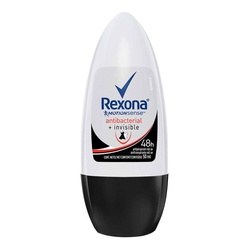 Desodorante Antitranspirante Roll-on Rexona Feminino Antibacterial Inivisble 50ml