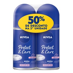 Desodorante Nivea Roll On Prot Care Fem C/2
