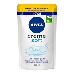 Sabonete Nivea Liq Creme Soft 200ml Refil