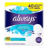 Absorvente Always Prot.diario Lv40 Pg30