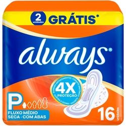 Absorvente Com Abas Seca Always Super ProteÇÃo Pacote 16 Unidades Leve Mais Pague Menos