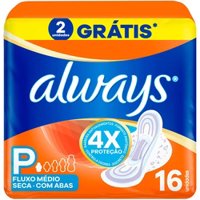 Absorvente Always Seca C/abas P 16 Unidades