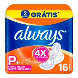 Absorvente Always Super Prot Suave C/abas 16uni