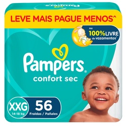 Fralda Pampers Confortsec Xxg 56un