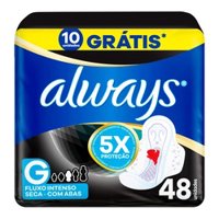 Absorvente Always Noturno C/abas Seca 48 Unidades