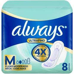 Absorvente Always Ultrafino Sec C/abas C/8un