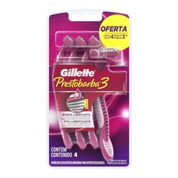 Aparelho Barba Presto 3 Fem C/4un