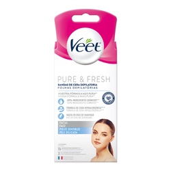 Cera Veet Facial Pele Delicada C/16
