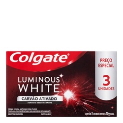 Creme Dental Colgate 70g Lum White Carvao Ativado