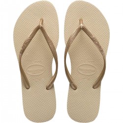 Chinelo Havaianas Slim Areia/dourado 33/34