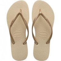 Chinelo Havaianas Slim Areia/dourado 33/34