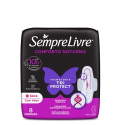 Absorvente S Livre Not C/ab C/8 Seca