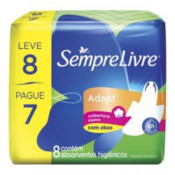 Absorvente S Livre Esp Adapt C/abas L8 P7*