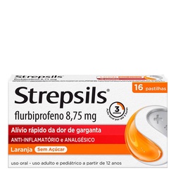 Strepsils Laranja 8,75mg C/16cpr