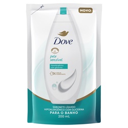 Sabonete Dove Liq 200ml Pele Sensivel Refil