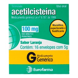 Acetilcisteina 100mg C/16 Env Eurof