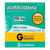 Acetilcisteina 200g C/16 Env