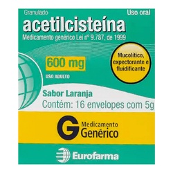 Acetilcisteina 600mg C/16 Env Euro