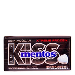 Mentos Kiss Lata Menta Forte 35gr