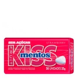 Mentos Kiss Lata Morango 35gr