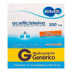Acetilcisteina 200mg C/16 Env  Ems