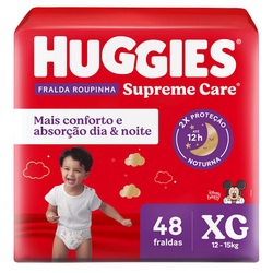 Fralda Huggies Supreme Care Roup Hiper Xg48