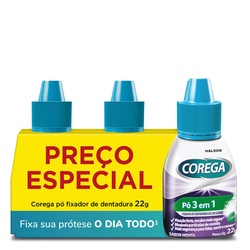 Corega Kit Po Sem Sabor 3 Em 1 3x22g