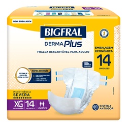 Fralda Bigfraldaal Derma Plus Econ Xg C/14
