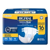 Fralda Bigfral Derma Plus Noturna M 16 Unidades