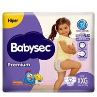 Fralda Babysec Premium Hiper Xxg C/52