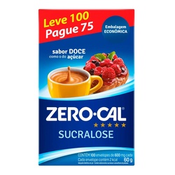Adocante Zero Cal Em Po 50envelopes De 0,8g Sucralose