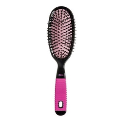 Escova Oval Ricca Gde Black _ Pink