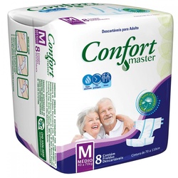 Fralda Confort Master Geriatrica Reg M 8x8