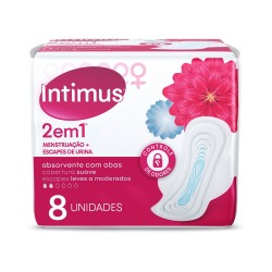 Absorvente Intimus 2 Em 1 Suave C/abas 8un