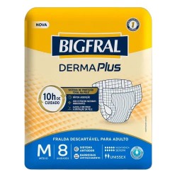 Fralda Bigfraldaal Derma Plus M 8un
