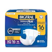 Fralda Bigfral Derma Plus Noturna Xg 16 Unidades
