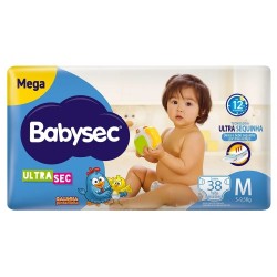 Fralda Babysec Ultra Sec Mega M 38 Unidades