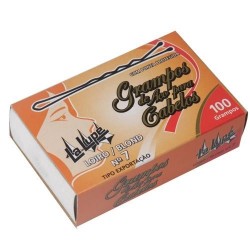Plasart Grampo Aco Para Cabelo La Lupe Nº7 100unidades Loiro