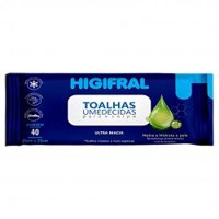 Toalhas Umedecidas Higifral 40 Unidades