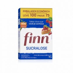 Adocante Finn Em Po Leve 100envelopes De 0,6g Pague 75envelopes De 0,6g Sucralose